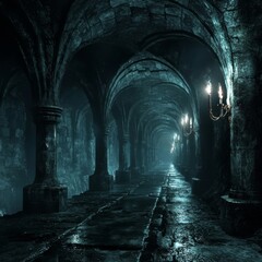 Naklejka premium A Journey Through Endless, Haunting Underground Chambers