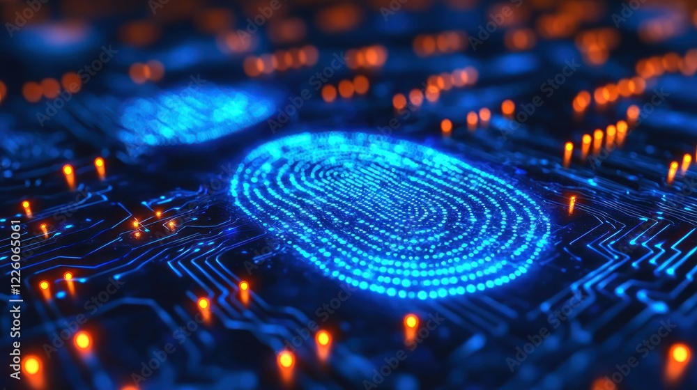 Poster digital fingerprint scanning circuit board security