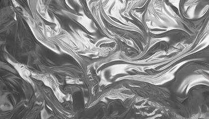 Sleek Silver Foil on a Minimalist Black Background Modern Reflections Showcasing Shimmering Details and Highlights