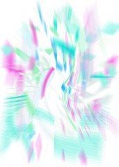 An abstract transparent iridescent color blur design element.