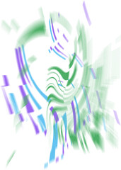 An abstract transparent iridescent color blur design element.