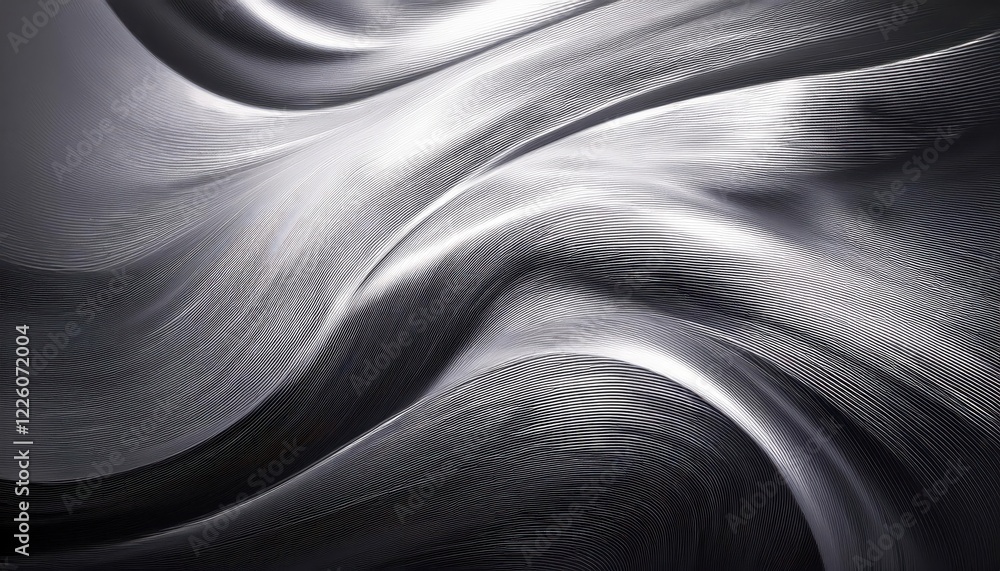 Poster striking silver texture abstract background with gain noise texture, evoking a modern industrial aes