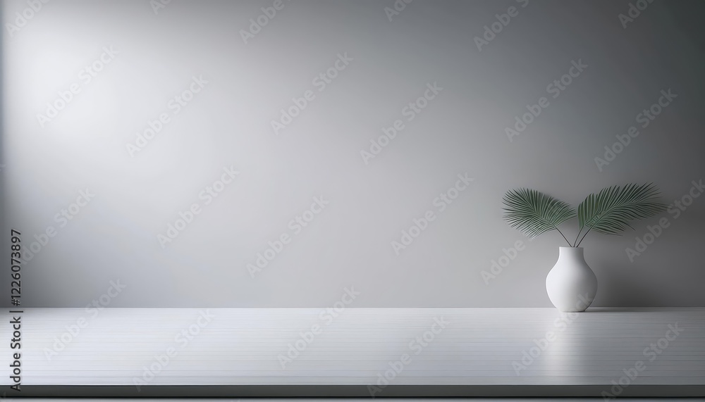 Aufkleber minimalistic abstraction in light gray a harmonious play of geometric shapes on a subtle backdrop, h