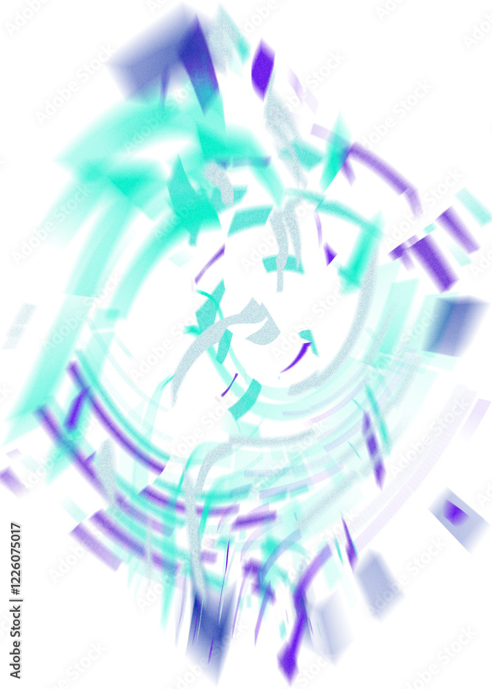 Wall mural an abstract transparent iridescent color blur design element.