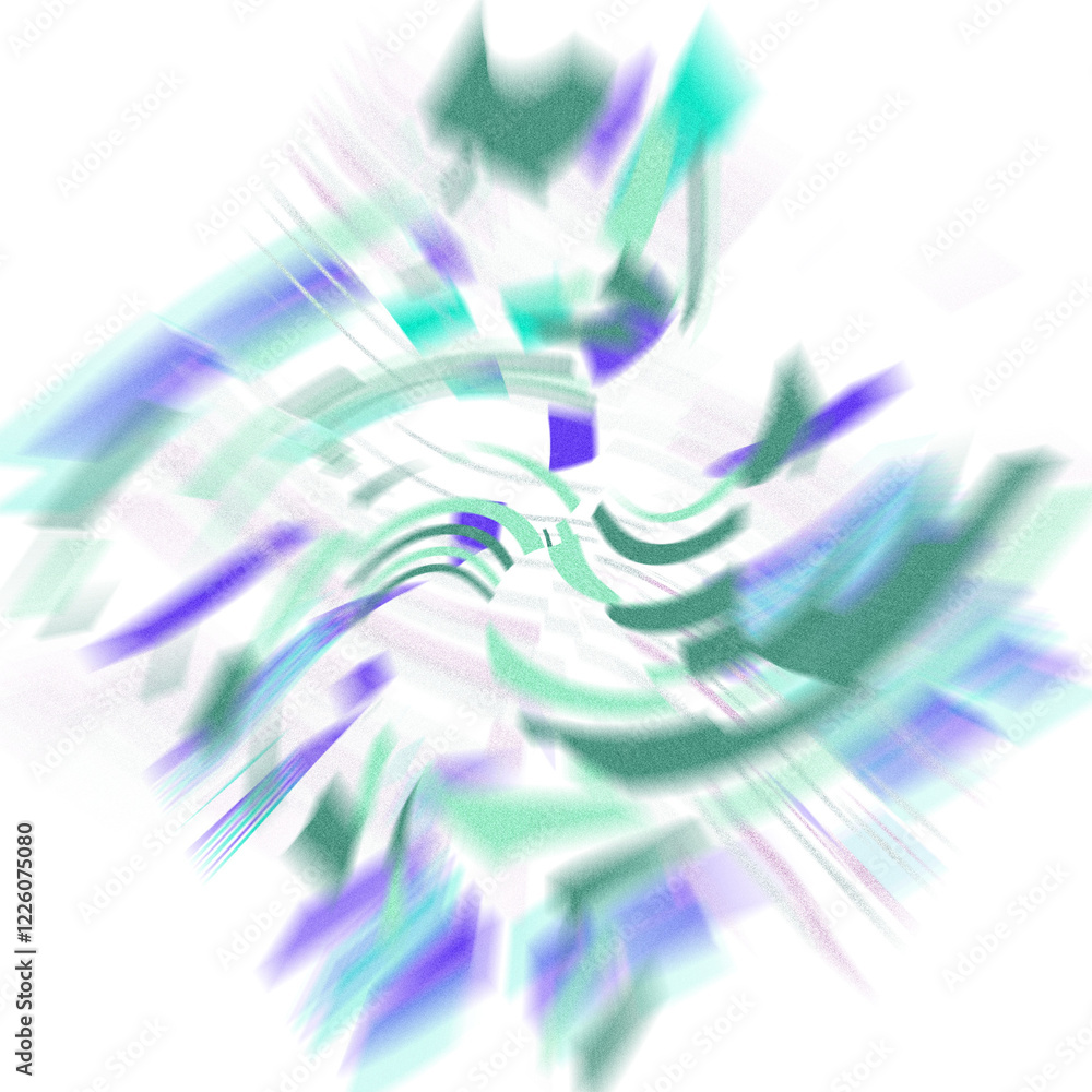 Wall mural an abstract transparent iridescent color blur design element.