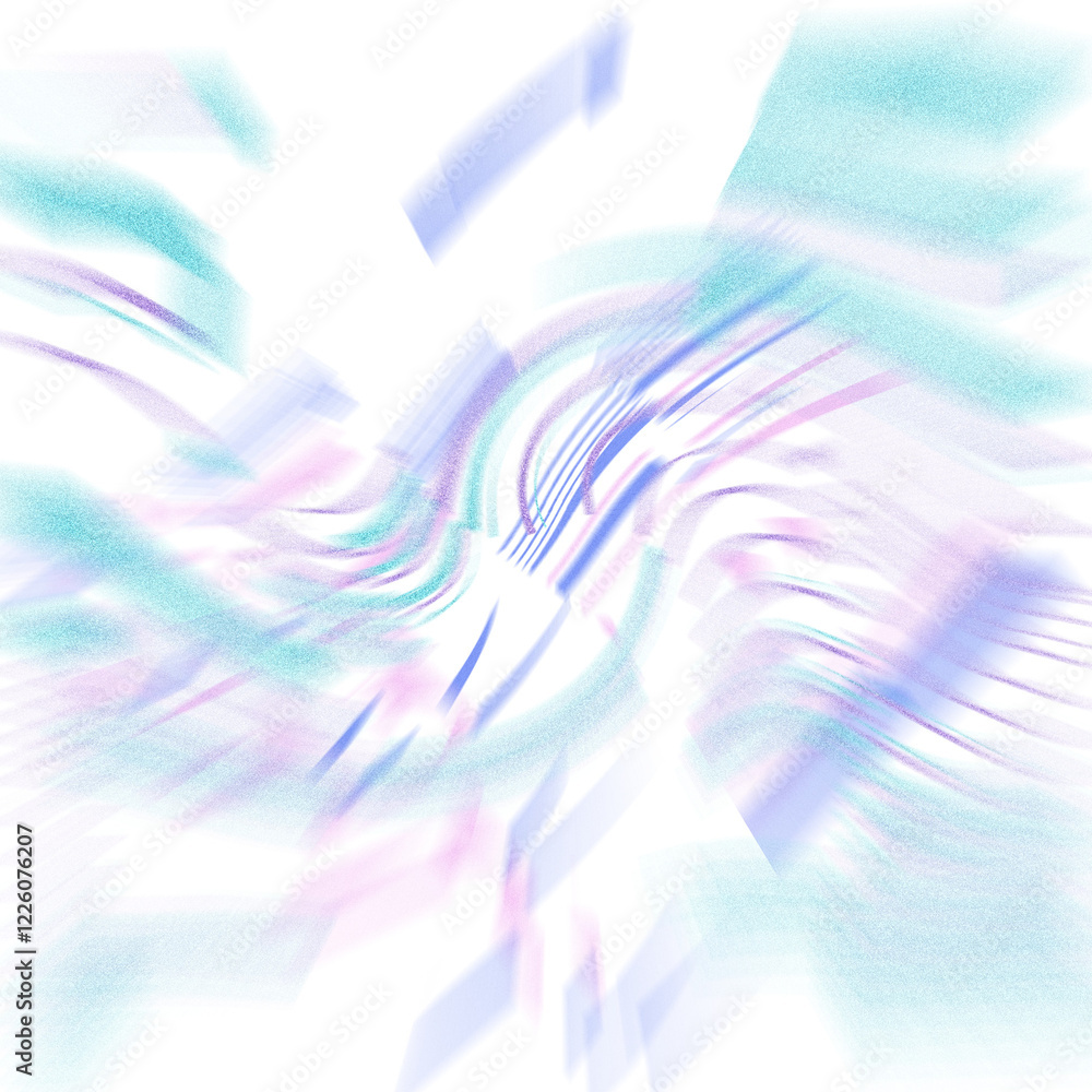 Wall mural an abstract transparent iridescent color blur design element.