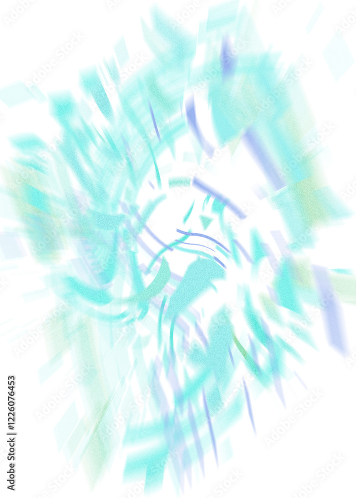 Wall mural an abstract transparent iridescent color blur design element.