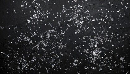 Elegant Black Epoxy Wall Texture with Silver Glitter Accent A Sparkling Modern Interior Design Element