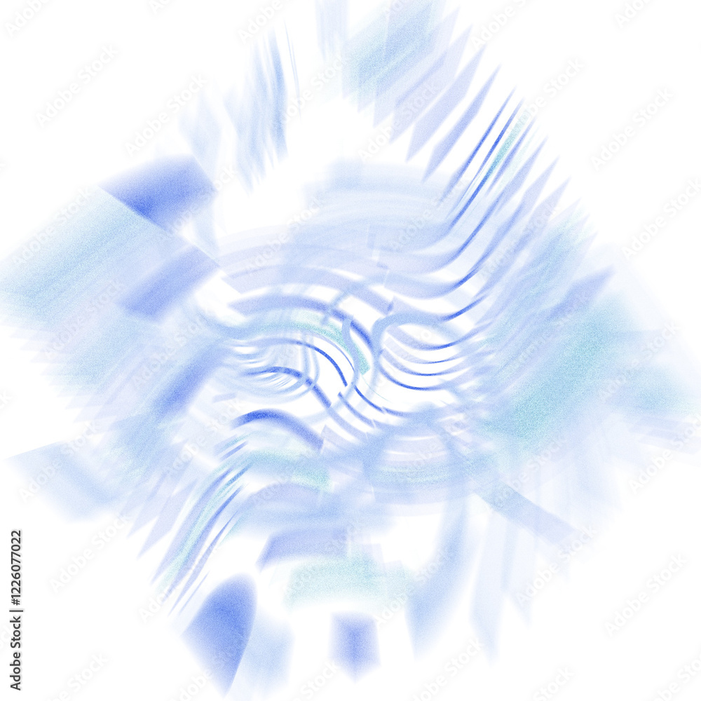 Wall mural an abstract transparent iridescent color blur design element.