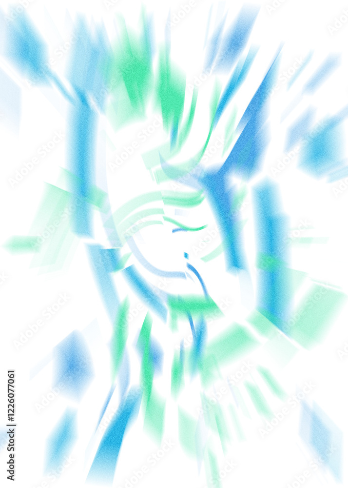 Wall mural an abstract transparent iridescent color blur design element.