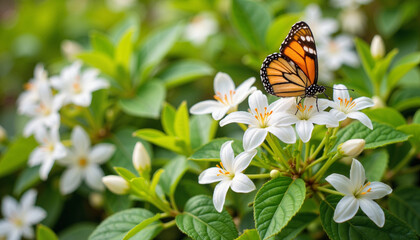 Mountain landscape under bright sunny sky