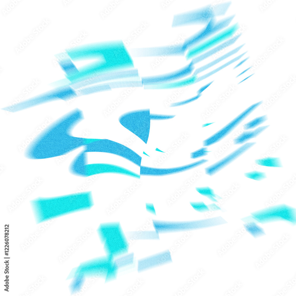Wall mural an abstract transparent iridescent color blur design element.