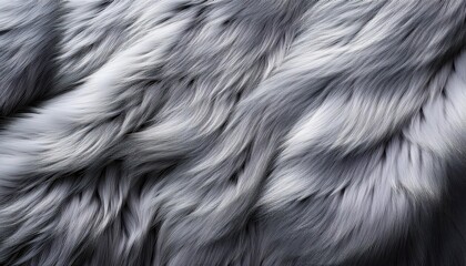 Luxurious Gray Fur Texture Background Astonishing Closeup Showcasing Softness, Elegance, and Sophistication, Ideal for Highend Design and Fashion Applications.