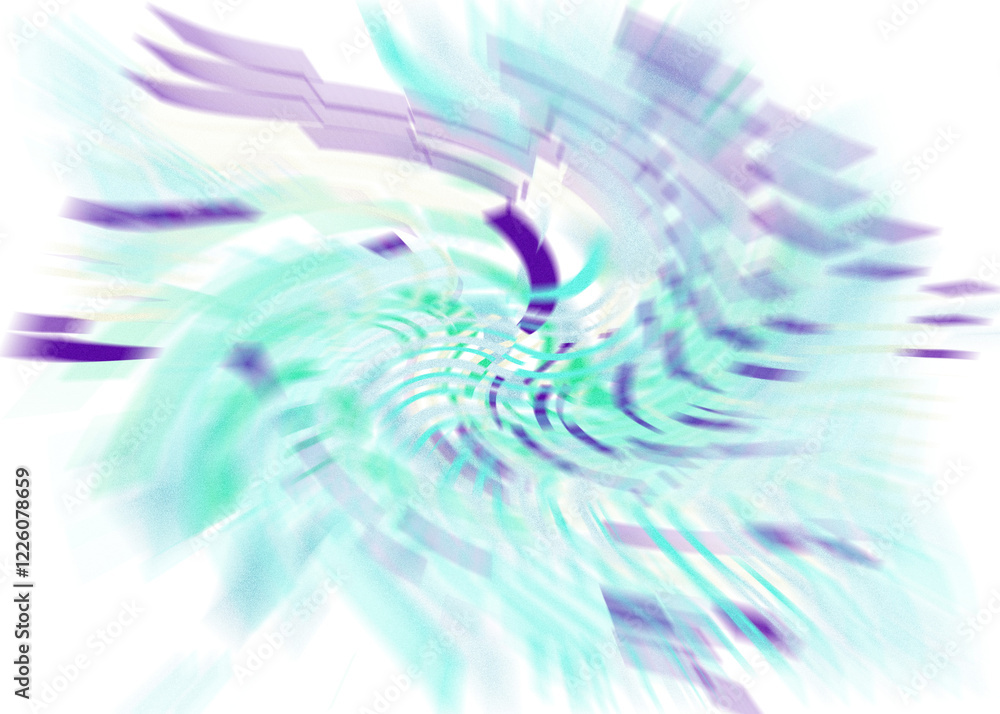 Wall mural an abstract transparent iridescent color blur design element.