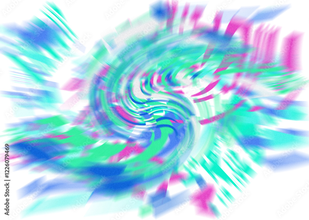 Wall mural an abstract transparent iridescent color blur design element.