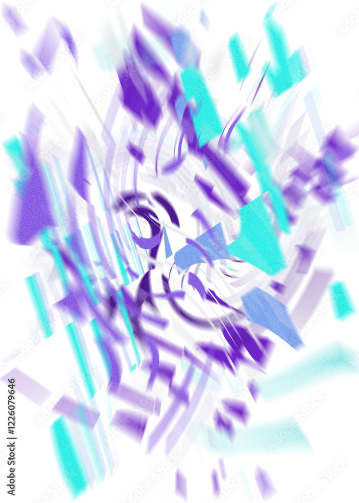 Wall mural an abstract transparent iridescent color blur design element.