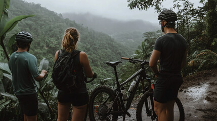  Friends with Mountain Bikes in La Gomera Rainforest