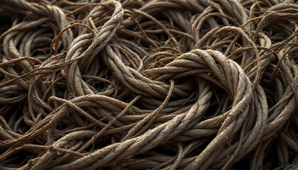 Intricate Tangled Rope: A Textured Abstract