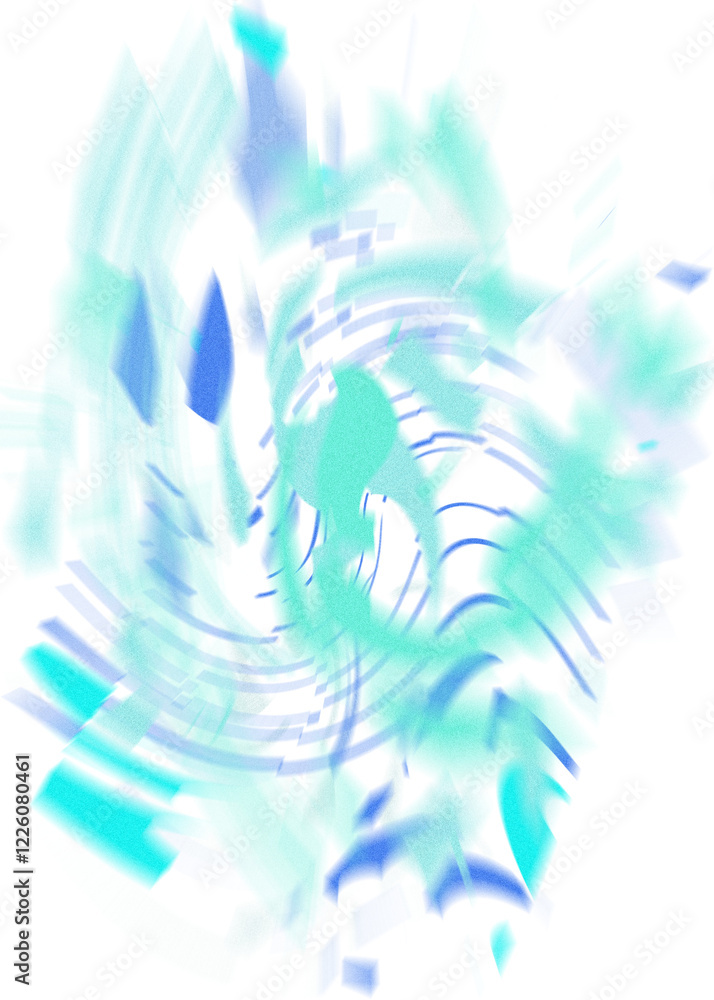 Wall mural an abstract transparent iridescent color blur design element.