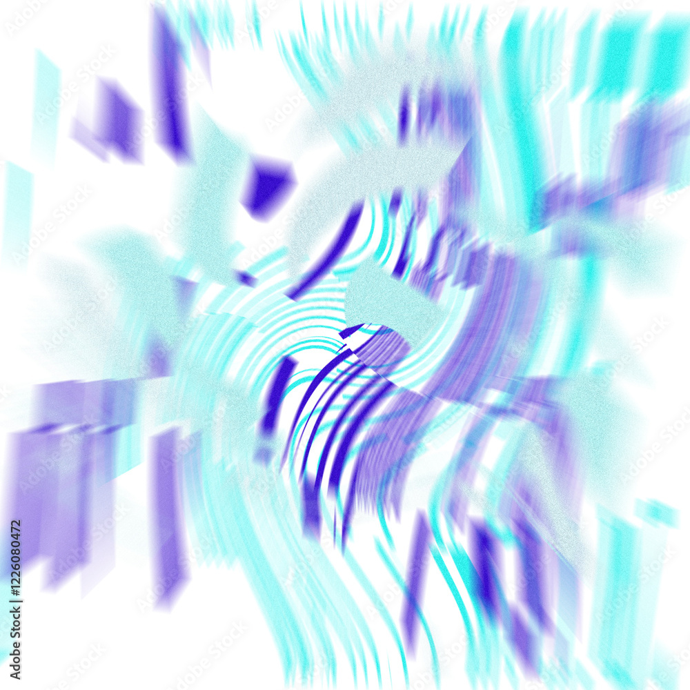 Wall mural an abstract transparent iridescent color blur design element.