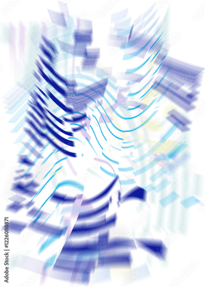 Wall mural an abstract transparent iridescent color blur design element.