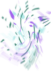 An abstract transparent iridescent color blur design element.