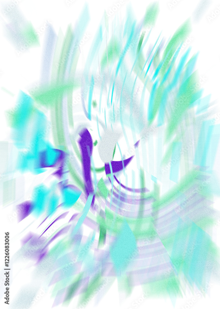 Wall mural an abstract transparent iridescent color blur design element.