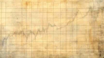 Vintage Stock Market Chart: A Grunge-Textured Representation of Financial Growth