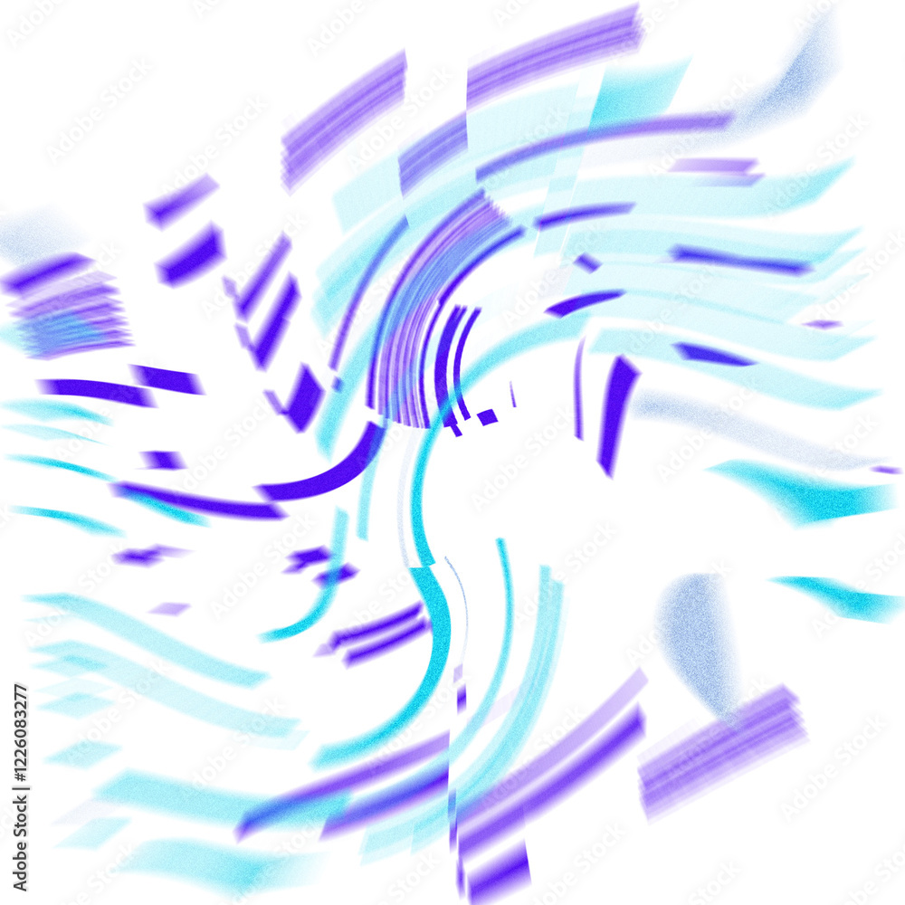 Wall mural an abstract transparent iridescent color blur design element.