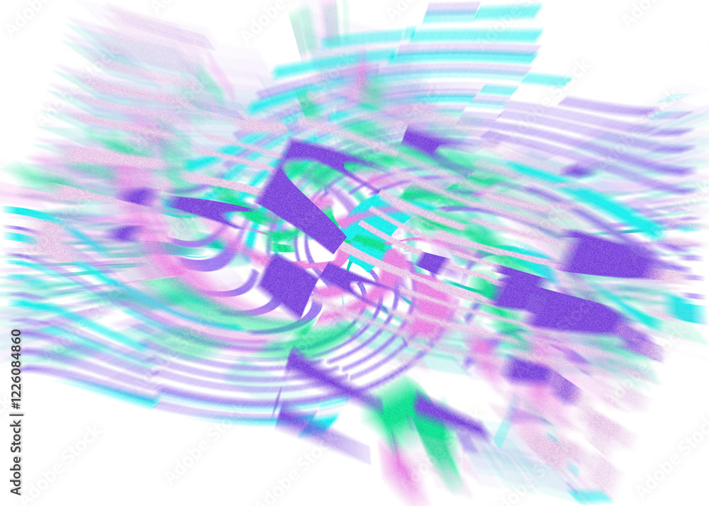 Wall mural an abstract transparent iridescent color blur design element.