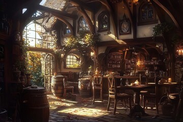 Obraz premium Step into a Storybook Tavern Found in Europe