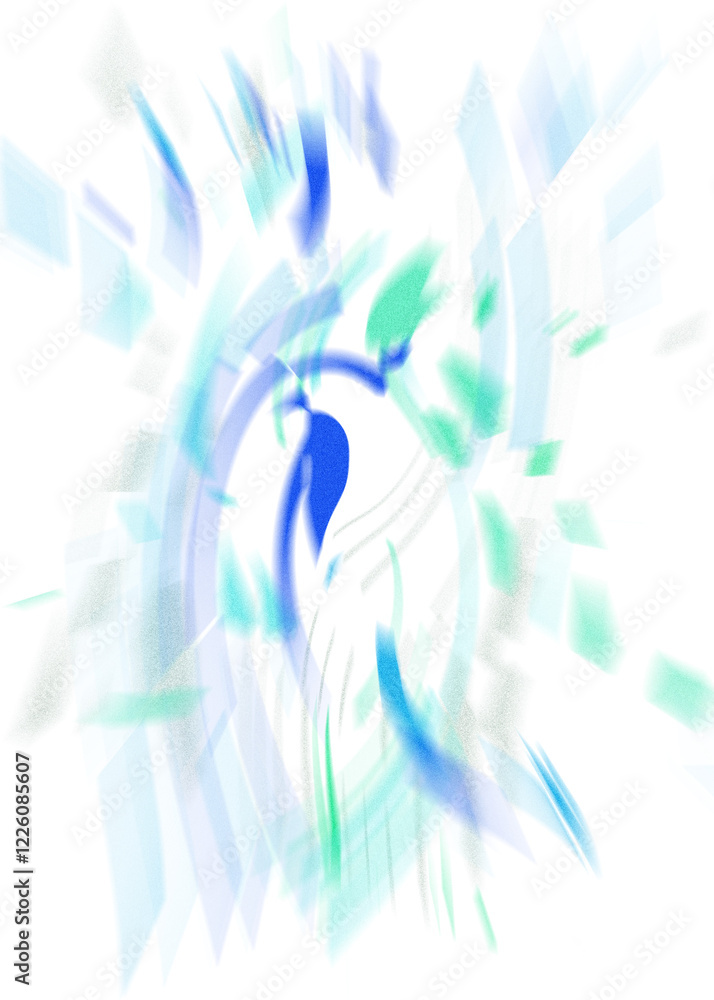 Wall mural an abstract transparent iridescent color blur design element.
