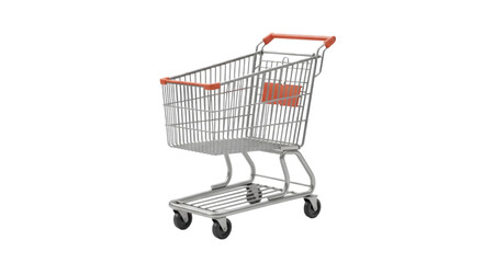 Trolley with coin on a white background,,PNG