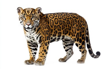 Fototapeta premium Majestic jaguar, spotted coat, powerful stance.