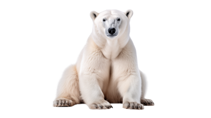 Majestic Polar Bear Sitting Arctic Wildlife Photography Climate Change Awareness Conservation Image Nature Stock Photo