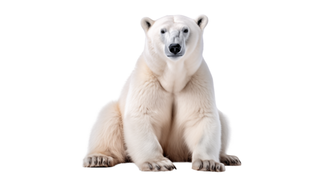 Majestic Polar Bear Sitting Arctic Wildlife Photography Climate Change Awareness Conservation Image Nature Stock Photo