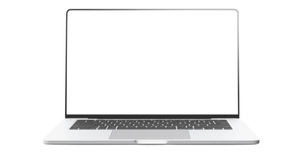 Laptop isolated on transparent background
