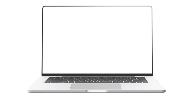 Laptop isolated on transparent background