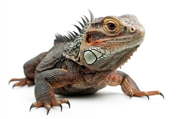 Obraz premium Close-up of a vibrant iguana