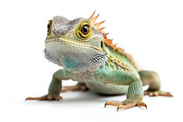Fototapeta premium Vibrant colors of a Chinese water dragon.