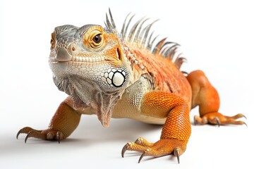 Obraz premium Vibrant Red Iguana Close-Up