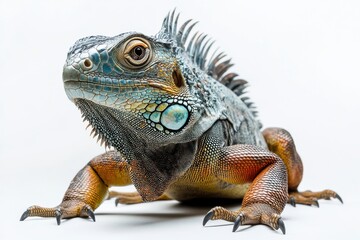 Obraz premium Vibrant Green Iguana Close-up