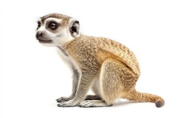 Fototapeta premium Adorable young meerkat sitting.