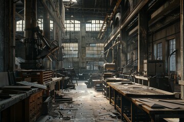 Interior of a furniture factory