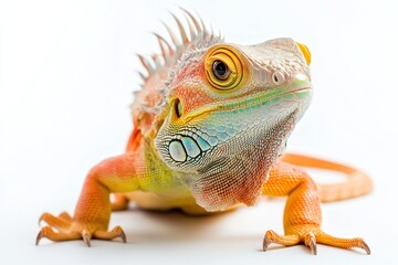 Obraz premium Vibrant Green Iguana Portrait