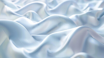Obraz premium Soft blue fabric waves create serene and calming atmosphere, perfect for various design projects. smooth texture and gentle folds enhance visual appeal