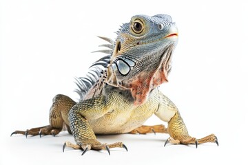 Obraz premium Close-up of a vibrant iguana