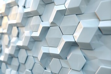 Obraz premium A close up of a wall made of hexagons