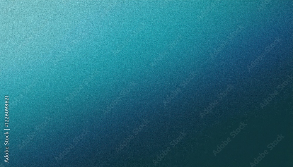 Poster vibrant teal blue grainy gradient abstract background with noise texture effect, ideal for banner po
