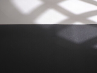 Black and White leather texture background with window shadow. Backdrop shadows for personalize custom message